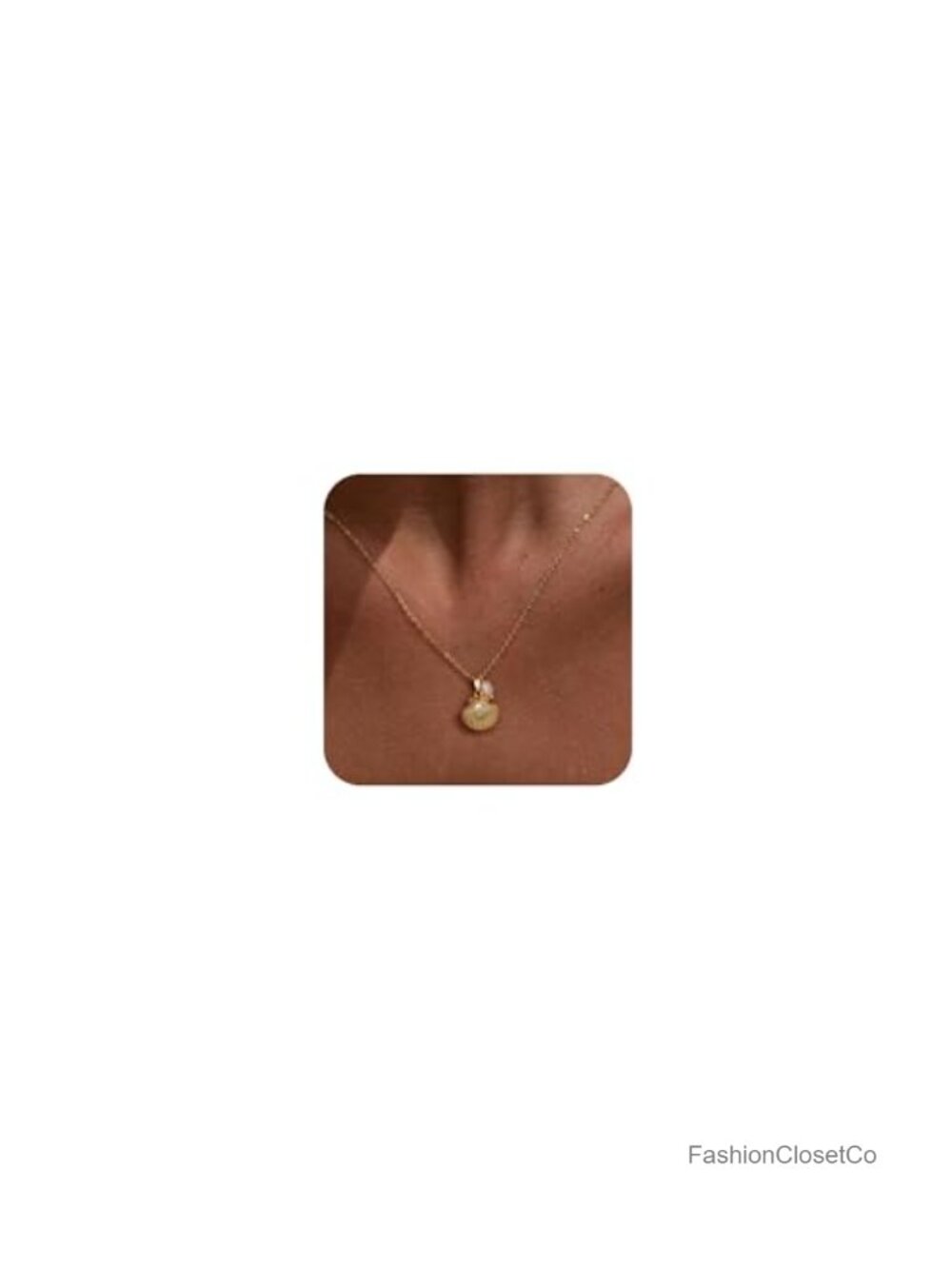 14K Gold Plated Shell Starfish Pearl Pendant Necklace Boho Beach Jewelry